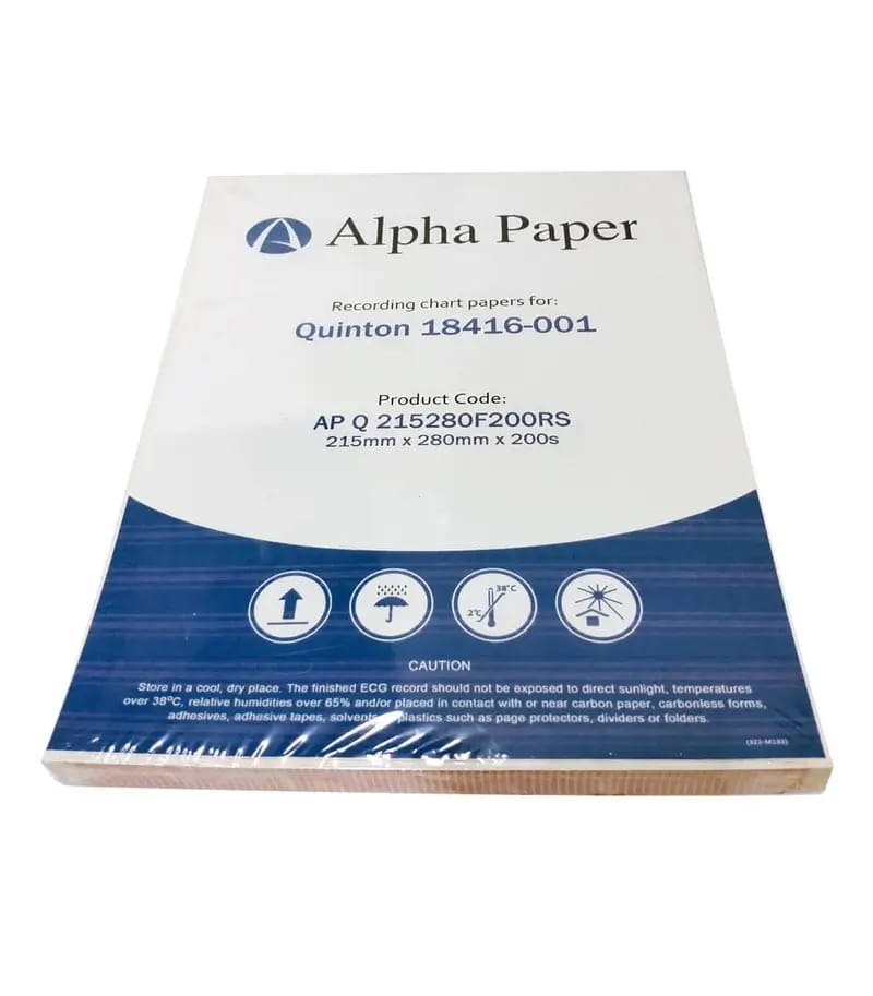 ECG Recording Paper – QUINTON 18416-001 – 215×280 mm | EGMEDMALL ECG Recording Paper – QUINTON 18416-001 – 215×280 mm